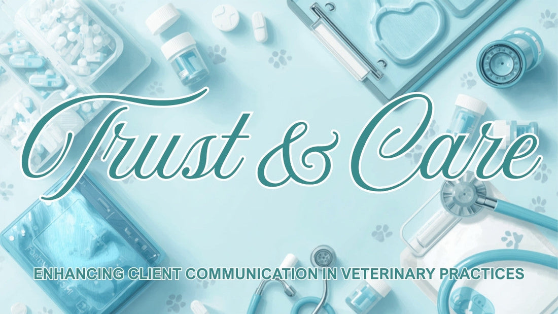 Clean, modern veterinary pharmacy clinic setting representing trust and B2B partnership